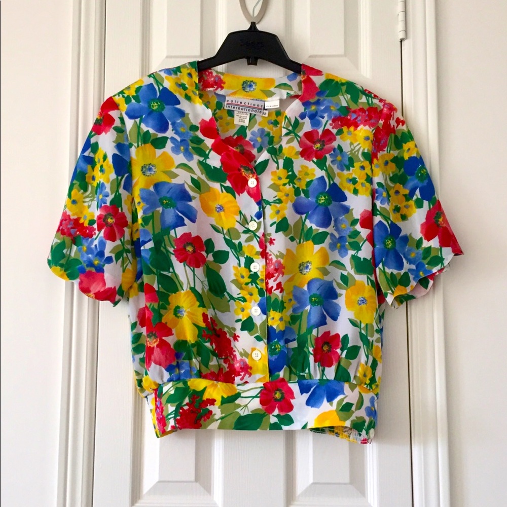 Floral Short Sleeve Blouse l Size 12 l NWOT